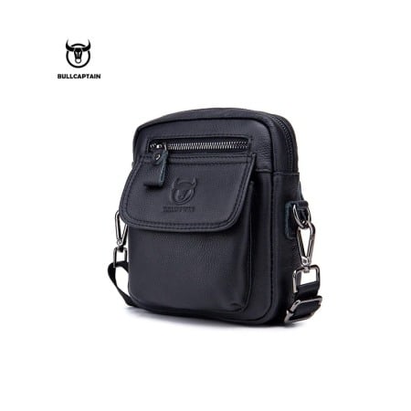 Geanta barbati, James GB7587, Piele Naturala, Negru, 20x16x8 cm [10]