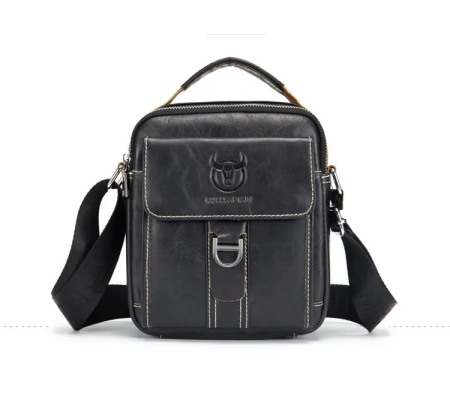 GENTI BARBATI - Geanta barbati, Benjamin GB7713, Piele Naturala, Negru, 22x18x8 cm