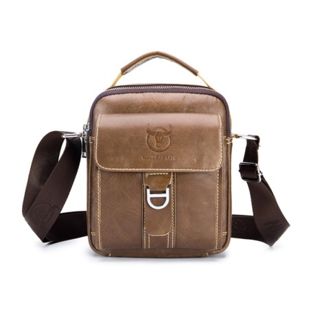 Geanta barbati, Benjamin GB7713, Piele Naturala, Negru, 22x18x8 cm [7]