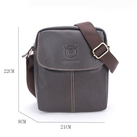 Geanta barbati, Jack GB7639, Piele Naturala, Maro, 22x21x8 cm [9]