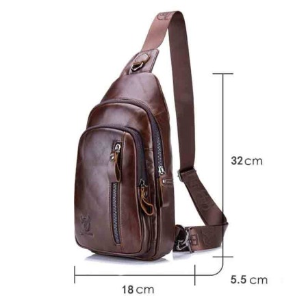 Geanta barbati BULLCAPTAIN, borseta de serviciu, geanta de umar, BC-100, Piele Naturala, 32x18x5.5CM [4]