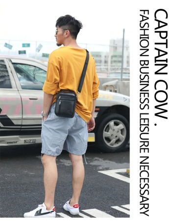 Geanta barbati, Henry GB7687, Piele Naturala, Negru, 23x18x7.5cm [4]