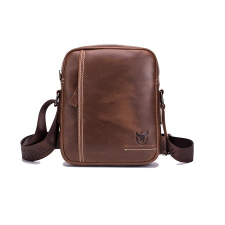 GENTI BARBATI - Geanta barbati, Austin GB3019, Piele Naturala, Maro, 23x19x7 cm