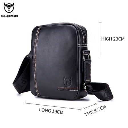 Geanta barbati, Austin GB5527, Piele Naturala, Negru, 23x19x7 cm [3]