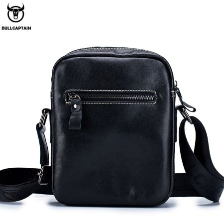 Geanta barbati, Austin GB5527, Piele Naturala, Negru, 23x19x7 cm [5]