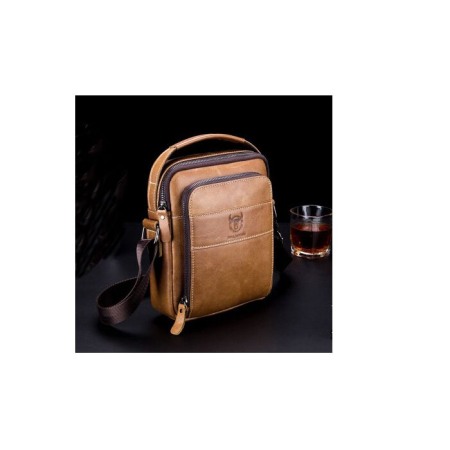 Geanta barbati, Iacov GB7604, Piele Naturala, Maro, 22x18x6 cm [4]