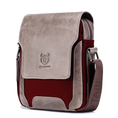 GENTI BARBATI - Geanta barbati, Michael GB7656, Piele Naturala, Maro-Rosu 22.5x17.5x6 cm