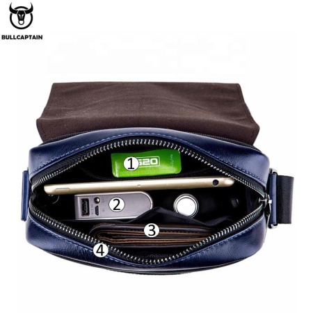 Geanta barbati, Michael GB7655, Piele Naturala, Maro-Negru 22.5x17.5x6 cm [3]