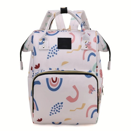 GENTI BEBELUSI - Geanta Bebe Aurora MB01 tip rucsac scutece, Straight, incapatoare, impermeabila, versatila, ergonomica si sigura pentru mama, tata si copil, 38x26x18 cm