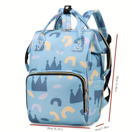 Geanta Bebe Aurora MB01 tip rucsac scutece, Straight, incapatoare, impermeabila, versatila, ergonomica si sigura pentru mama, tata si copil, 38x26x18 cm [1]