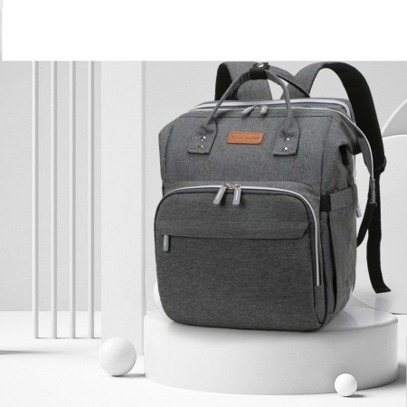 Geanta Bebe Avamsi LL-1 tip rucsac scutece cu patut pliabil, Straight, incapatoare, impermeabila, versatila, ergonomica si sigura pentru mama, tata si copil [2]