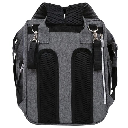 Geanta Bebe Avamsi LL-1 tip rucsac scutece cu patut pliabil, Straight, incapatoare, impermeabila, versatila, ergonomica si sigura pentru mama, tata si copil [3]