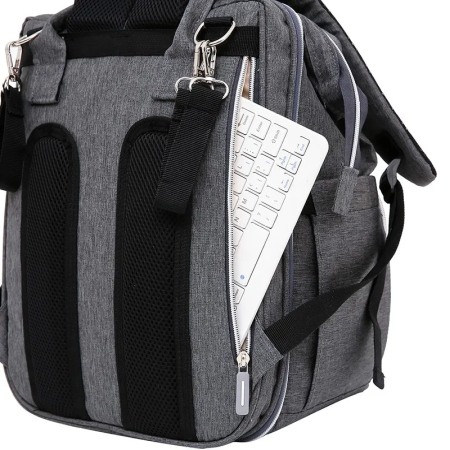 Geanta Bebe Avamsi LL-1 tip rucsac scutece cu patut pliabil, Straight, incapatoare, impermeabila, versatila, ergonomica si sigura pentru mama, tata si copil [9]