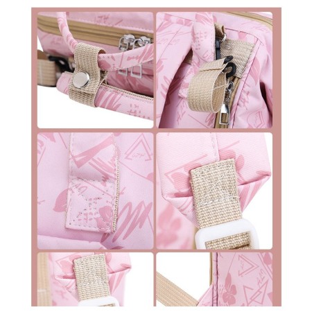 Geanta Bebe Avamsi LL-9002-1 tip rucsac scutece, Straight, incapatoare, impermeabila, versatila, ergonomica si sigura pentru mama, tata si copil [8]