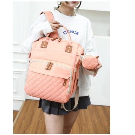 Geanta Bebe Ecaterina LL-HT9010  tip rucsac scutece, Straight, incapatoare, impermeabila, versatila, ergonomica si sigura pentru mama, tata si copil [2]