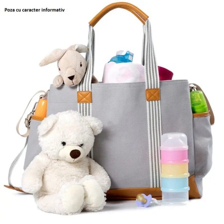 Geanta Bebe Avamsi LL-MF1801 tip rucsac scutece, Straight, incapatoare, impermeabila, versatila, ergonomica si sigura pentru mama, tata si copil [2]