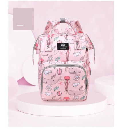 Geanta Bebe Delfina MB17 tip rucsac scutece, Straight, incapatoare, impermeabila, versatila, ergonomica si sigura pentru mama, tata si copil, 38x26x18 cm [1]