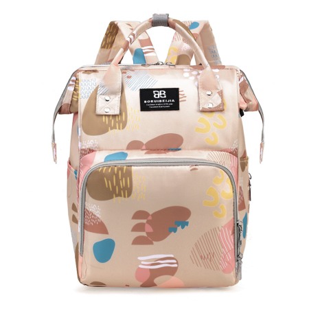GENTI BEBELUSI - Geanta Bebe Delfina MB17 tip rucsac scutece, Straight, incapatoare, impermeabila, versatila, ergonomica si sigura pentru mama, tata si copil, 38x26x18 cm
