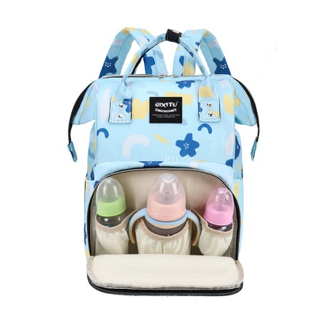 Geanta Bebe Eleonora MB07 tip rucsac scutece, Straight, incapatoare, impermeabila, versatila, ergonomica si sigura pentru mama, tata si copil, 38x26x18 cm [7]