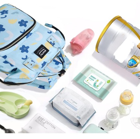 Geanta Bebe Eleonora MB07 tip rucsac scutece, Straight, incapatoare, impermeabila, versatila, ergonomica si sigura pentru mama, tata si copil, 38x26x18 cm [5]
