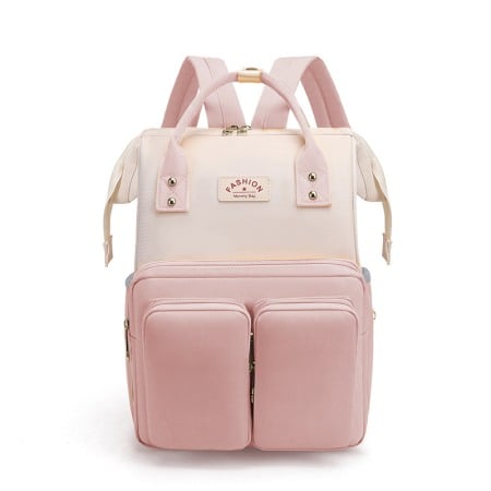 GENTI BEBELUSI - Geanta Bebe Luna LL-618 tip rucsac scutece, Straight, incapatoare, impermeabila, versatila, ergonomica si sigura pentru mama, tata si copil, 38x26x16 cm