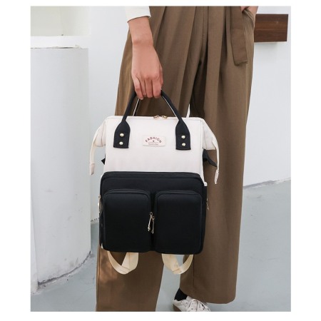 Geanta Bebe Luna LL-618 tip rucsac scutece, Straight, incapatoare, impermeabila, versatila, ergonomica si sigura pentru mama, tata si copil, 38x26x16 cm [2]