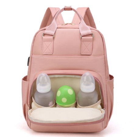 Geanta Bebe Ruby MB23 tip rucsac scutece, Straight, incapatoare, impermeabila, versatila, ergonomica si sigura pentru mama, tata si copil, 39x29x15 cm [3]