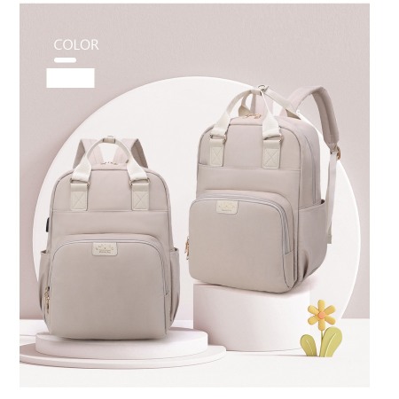 Geanta Bebe Ruby MB23 tip rucsac scutece, Straight, incapatoare, impermeabila, versatila, ergonomica si sigura pentru mama, tata si copil, 39x29x15 cm [1]