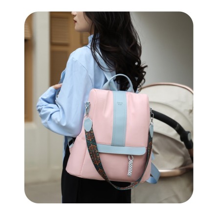 Geanta Bebe Sara MB42 tip rucsac scutece, Straight, incapatoare, impermeabila, versatila, ergonomica si sigura pentru mama, tata si copil, 32x31x14 cm [9]