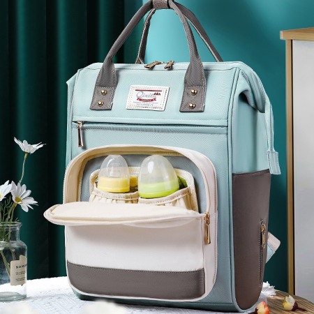 Geanta Bebe Silvia MB09 tip rucsac scutece, Straight, incapatoare, impermeabila, versatila, ergonomica si sigura pentru mama, tata si copil, 40x29x18 cm [3]