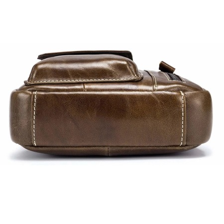 Geanta barbati, William, GB626, Piele Naturala, Cafeniu, 22x18x6 cm [4]