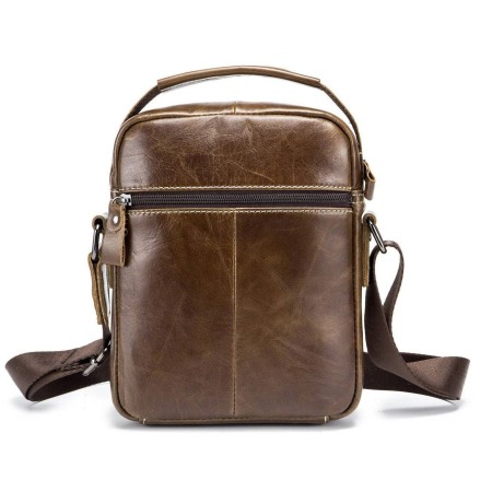 Geanta barbati, William, GB626, Piele Naturala, Cafeniu, 22x18x6 cm [1]