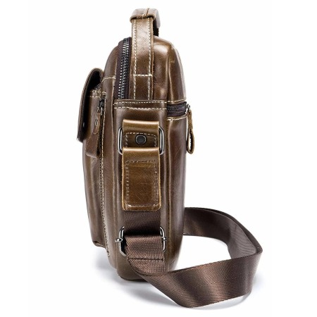 Geanta barbati, William, GB626, Piele Naturala, Cafeniu, 22x18x6 cm [2]