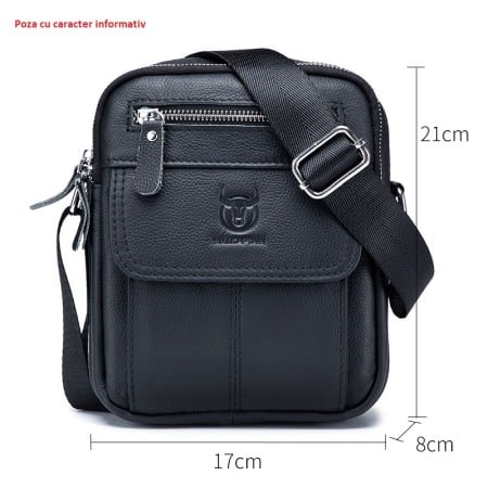 Geanta barbati, Alexander GB5848, Piele Naturala, Maro, 21x17x8 cm [6]