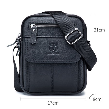 Geanta barbati, Alexander GB7899, Piele Naturala, Negru, 21x17x8 cm [6]