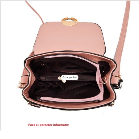 Geanta dama AVAMSI, DP-ZHDJ, bareta pentru umar, Negru, 21x17x11 cm [3]