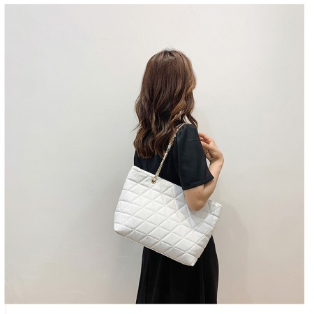 Geanta dama AVAMSI, HZD-ZZ1871, bareta pentru umar, Alb, 39x28x13cm [6]