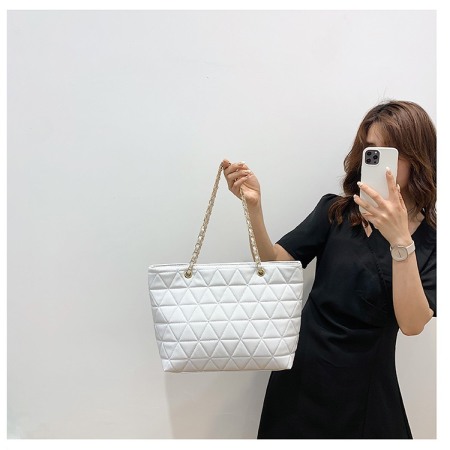 Geanta dama AVAMSI, HZD-ZZ1871, bareta pentru umar, Alb, 39x28x13cm [2]