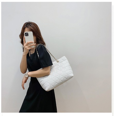 Geanta dama AVAMSI, HZD-ZZ1871, bareta pentru umar, Alb, 39x28x13cm [3]