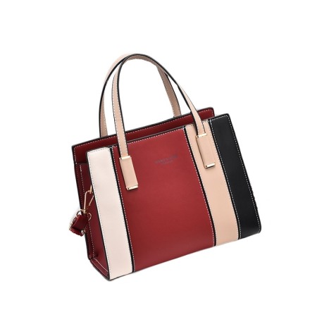 Geanta dama AVAMSI, SC-6850, bareta pentru umar, Multicolor-Rosu, 25x20x11 cm