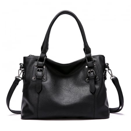 GENTI DAMA - Geanta dama Kariel,5041, Negru, 35x25x13 cm