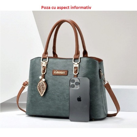 Geanta dama Lily,1041, Bej, 32x13x23 cm [6]