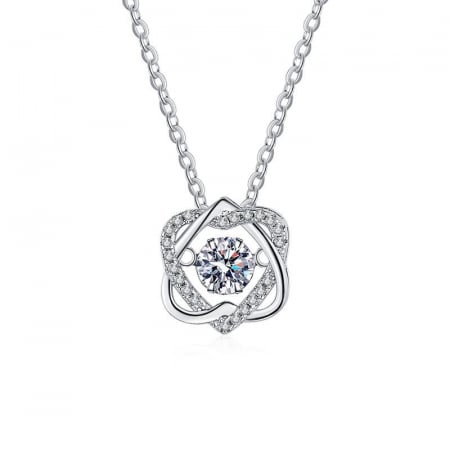 BIJUTERII ARGINT - Lantisor cu pandativ din argint  925, LD746, Perla dragostei, placat cu rodiu