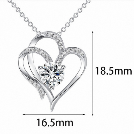 Lantisor cu pandativ din argint  925, LD747, Inima eterna, placat cu rodiu [1]