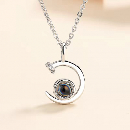 BIJUTERII ARGINT - Lantisor cu pandativ din argint  925, LD767, Ochiul secret, placat cu rodiu