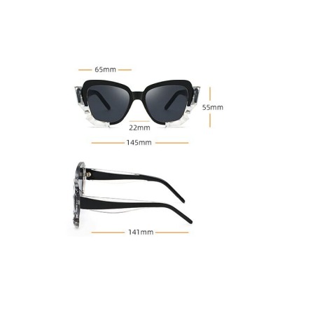 Ochelari de soare dama cat eye AVAMSI XFT-CT1712, Polarizati, Negru [2]