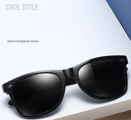 Ochelari de soare unisex Polarizati,Protectie UV,  Jonas Wayfarer, Negru [3]