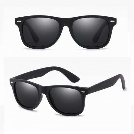Ochelari de soare unisex Polarizati,Protectie UV,  Jonas Wayfarer, Negru [4]