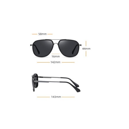 Ochelari de soare unisex AVAMSI XFT-C1770 Aviator, Polarizati, Negru [3]