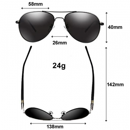 Ochelari de soare Barbati, Polarizati, Protectie UV, Sindre 1099 Aviator, Negru [4]